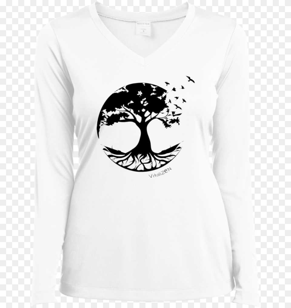 Tree Of Life Silhouette, T-shirt, Clothing, Sleeve, Long Sleeve Free Png