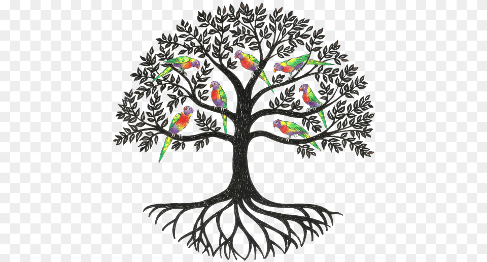 Tree Of Life Transparent Clipart Tree Of Life With Birds, Accessories, Pattern, Fractal, Ornament Png