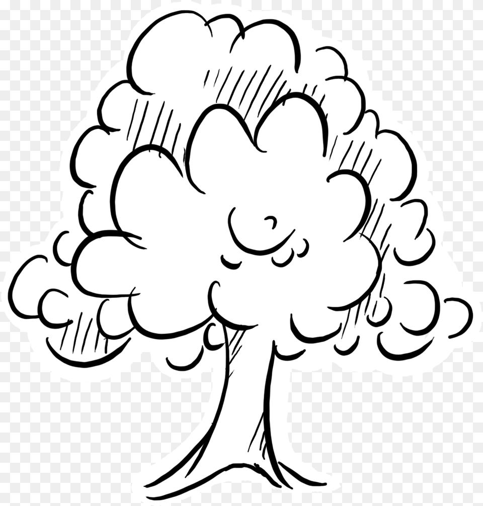 Tree Outline Graphic Illustration, Person, Art, Face, Head Png Image