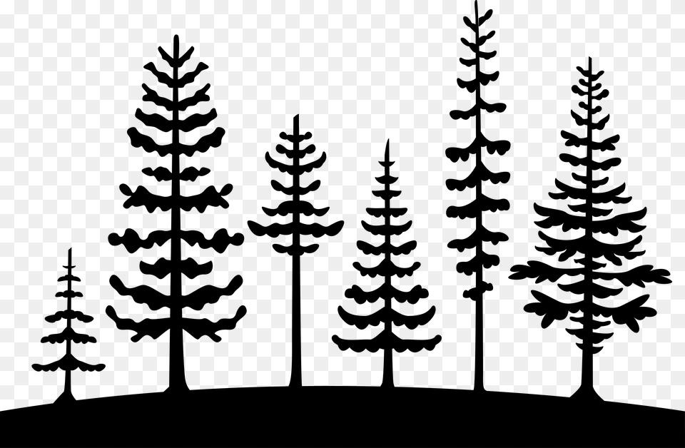 Tree Pine Clip Art Cedrus Libani Vector Graphics Vector Graphics, Fir, Plant, Stencil, Silhouette Free Png Download