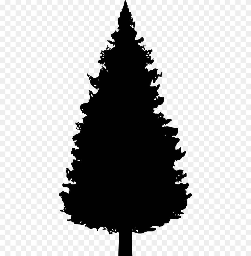 Tree Pine Vector Black And White Christmas Tree, Plant, Fir, Silhouette, Wedding Png Image