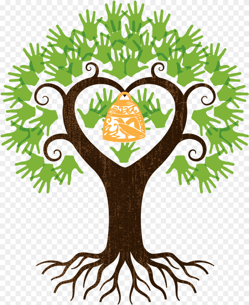 Tree Roots Heart Download Clipart With A Hands Tree With Roots, Plant, Potted Plant, Vegetation, Animal Free Transparent Png