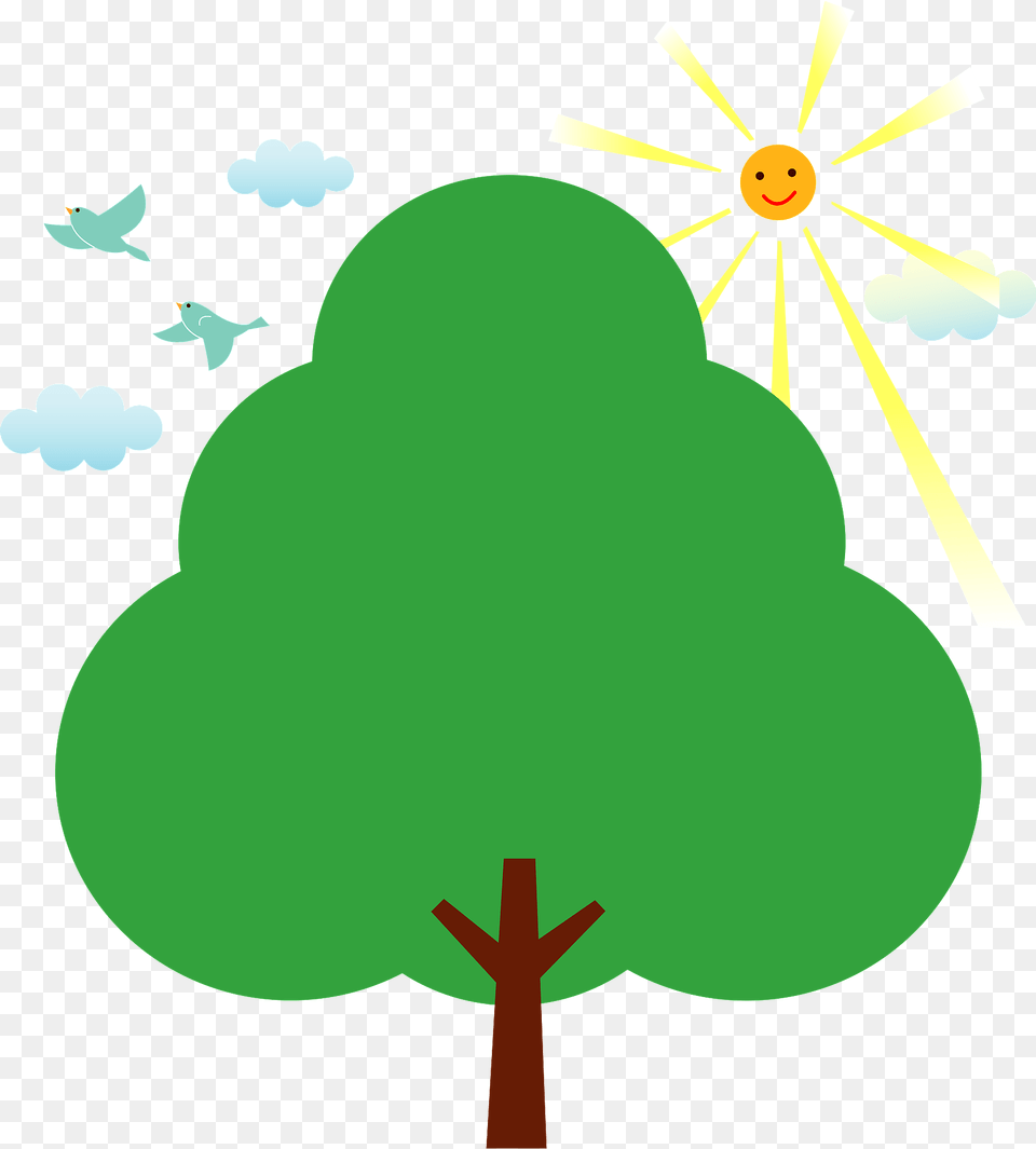 Tree Scene Clipart, Plant, Green, Outdoors, Art Free Png