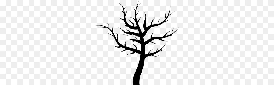 Tree Silhouette Clip Art, Gray Free Png