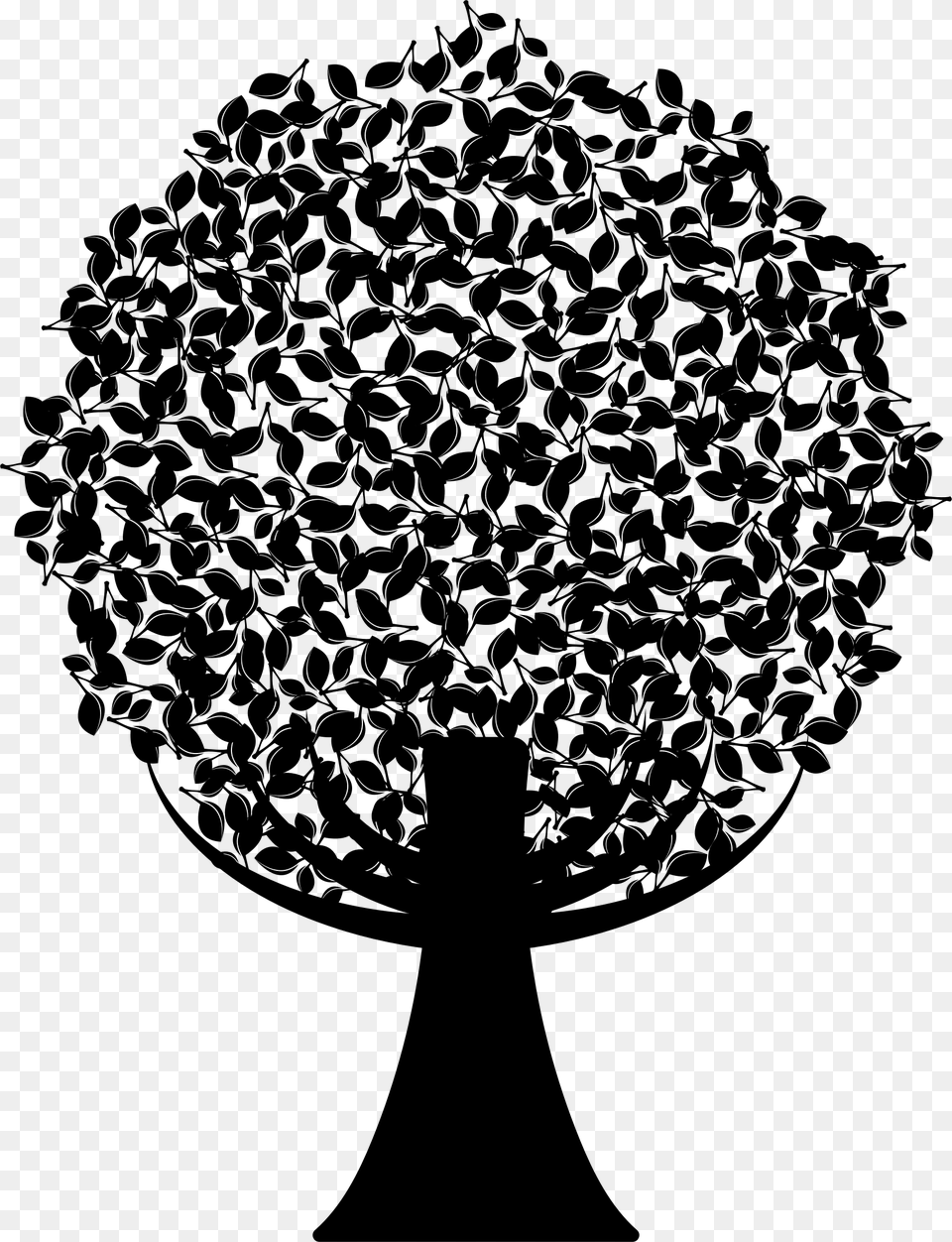 Tree Silhouette Clip Art Arvore Abstrata, Gray Free Png Download