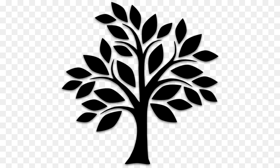 Tree Silhouette Drawing Royalty, Gray Free Png