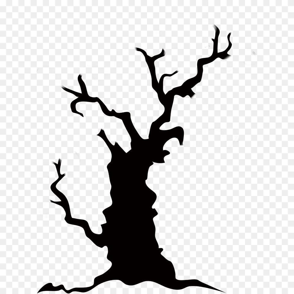 Tree Silohuette Black Trees Trees Halloween Transparent, Art, Person Free Png Download