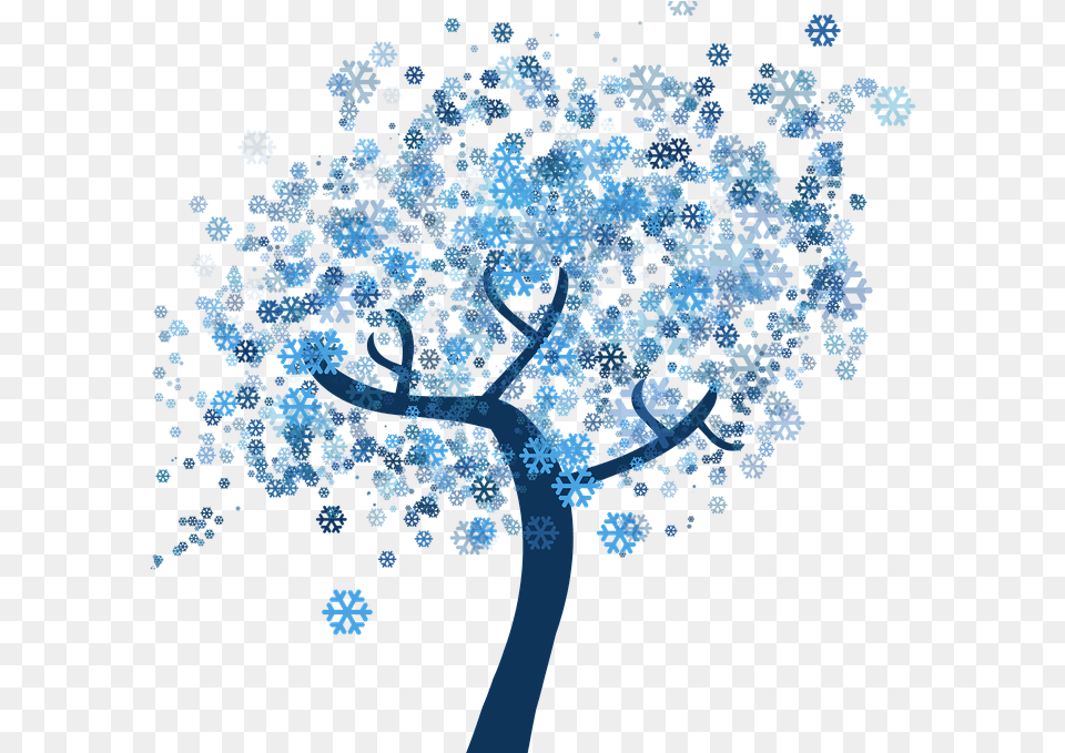 Tree Snow Snowflakes Winter Graphic Leaves Frost Winter Graphic, Accessories, Pattern, Fractal, Ornament Png Image