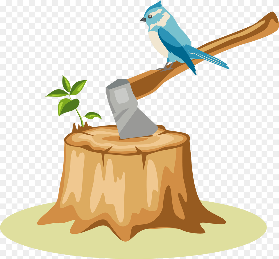 Tree Stump Icon, Plant, Animal, Bird, Jay Free Png Download