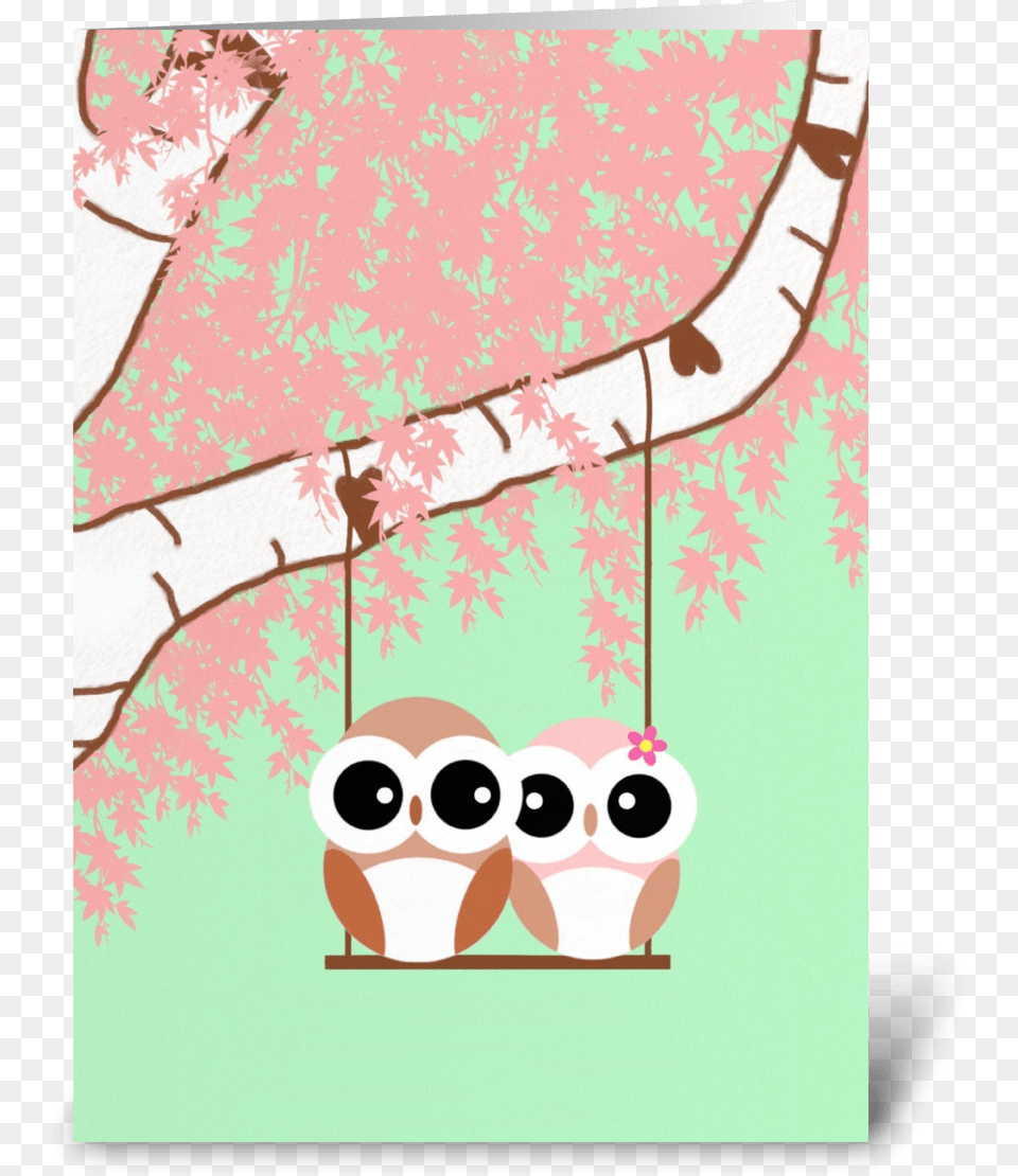 Tree Swing Greeting Card Cartoon, Plant, Vegetation, Baby, Person Png Image
