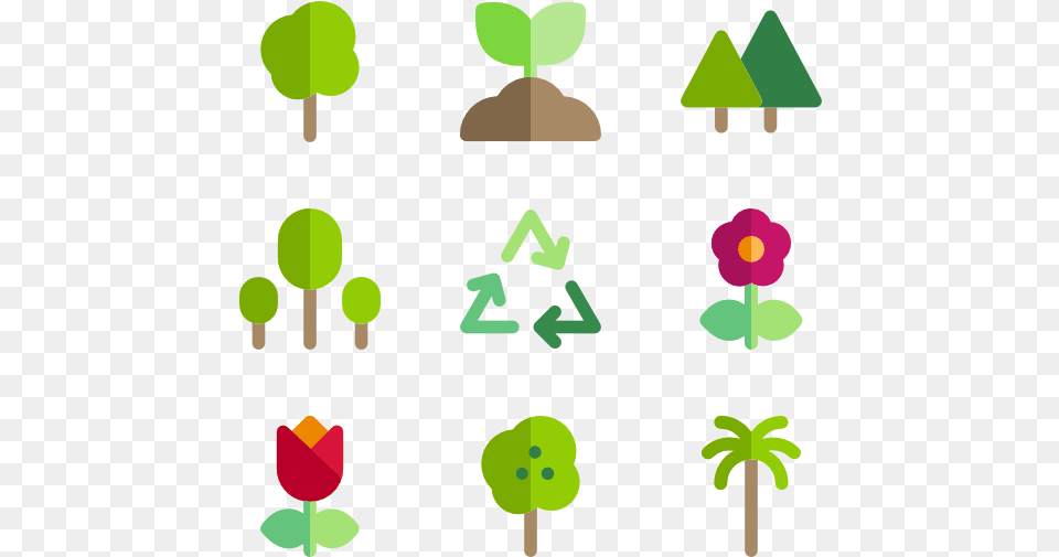 Tree Symbol Flat Icon Ecology, Food, Sweets, Text Free Png Download