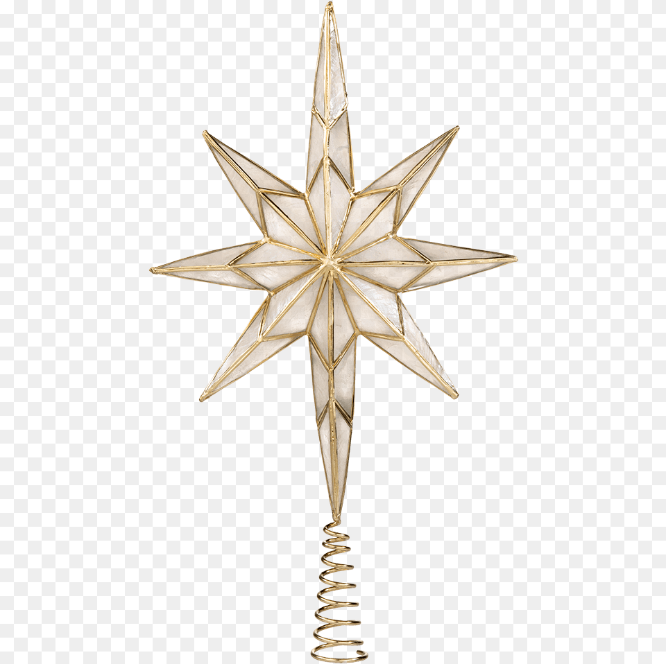 Tree Top 8 Pointed Star Star Of Bethlehem Lighted Christmas Tree Topper, Cross, Star Symbol, Symbol Png Image