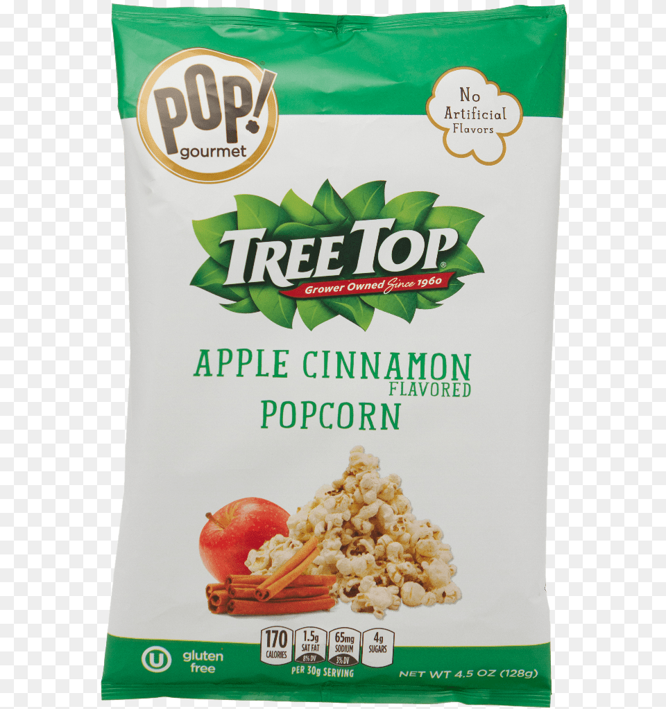 Tree Top Apple Cinnamon Popcorn Fresh, Food, Fruit, Plant, Produce Png