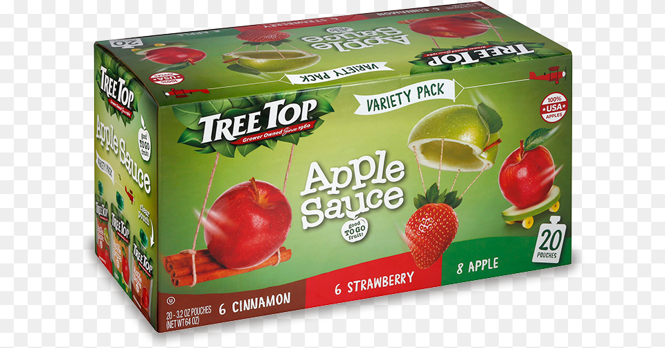Tree Top Cinnamon Strawberry U0026 Apple Variety Pack Kissel, Food, Fruit, Plant, Produce Free Png Download