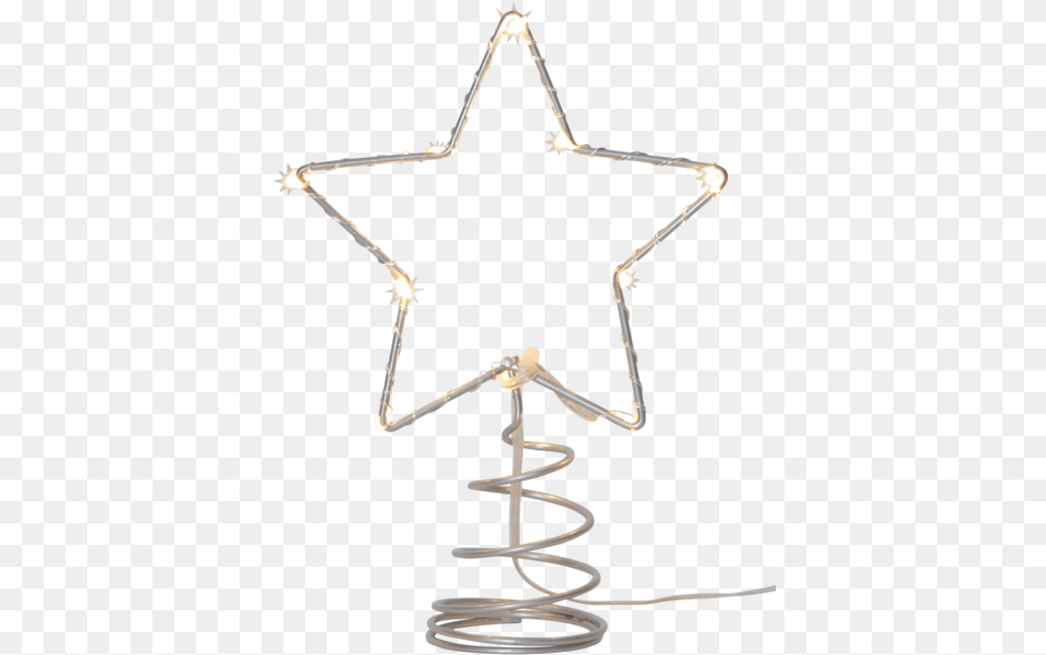 Tree Top Star Topsy Led Treetop Topsy With A Metal Star, Coil, Spiral, Bow, Weapon Png Image