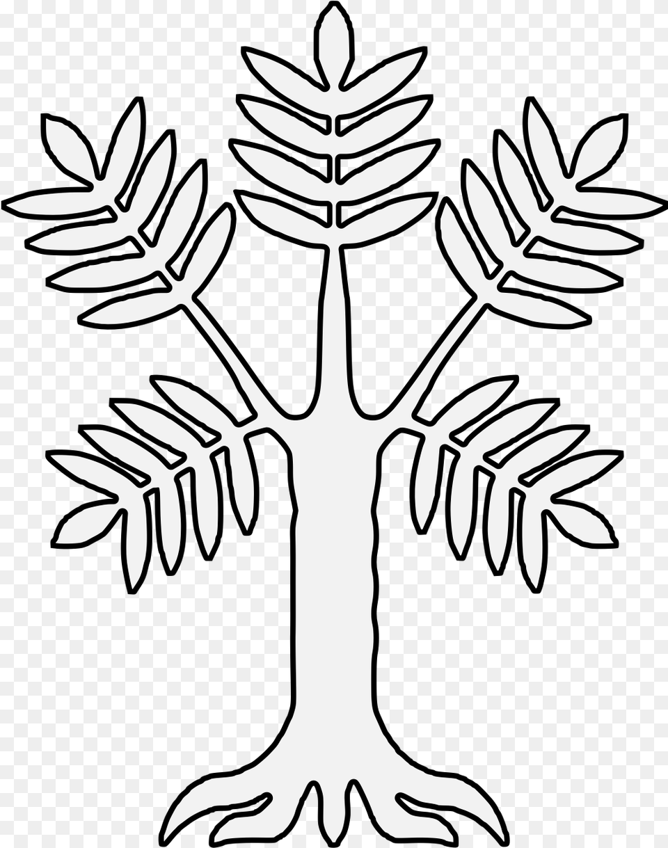 Tree Traceable Heraldic Art Zig Zag Lines In A Circle, Leaf, Plant, Stencil Free Transparent Png