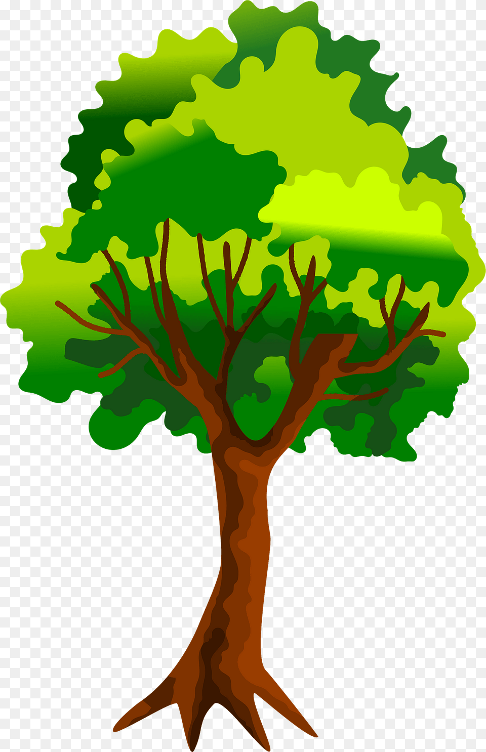 Tree With Green Leaves And Roots Clipart, Plant, Cross, Potted Plant, Symbol Free Png Download