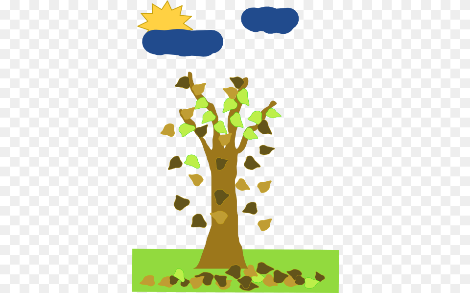 Tree With Leaves Falling Clip Art Tree Falling Leaf Autumn Season Images For Kids, Plant, Person, Face, Head Png Image