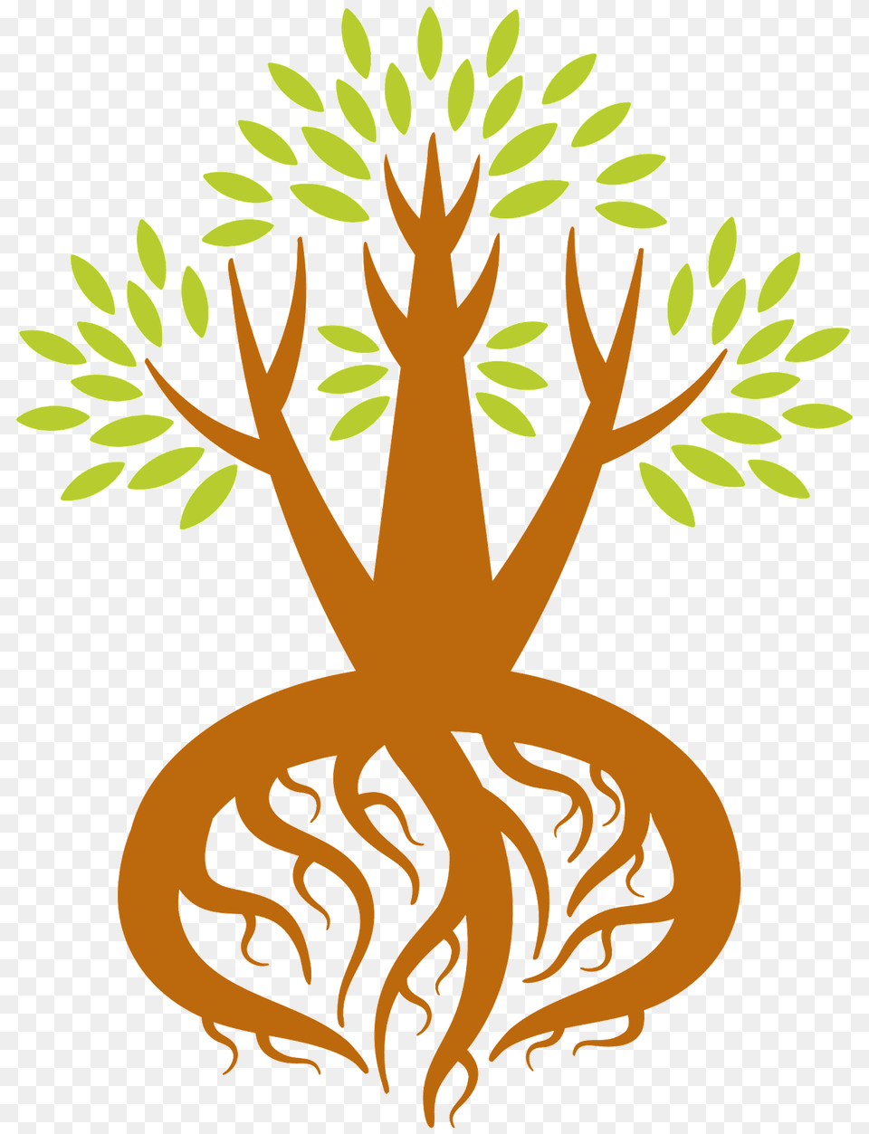 Tree With Roots Clipart, Leaf, Plant, Pattern, Art Free Png