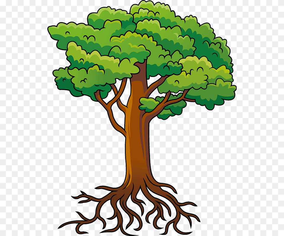 Tree With Roots Clipart Clip Art, Plant, Vegetation, Cross, Symbol Png Image