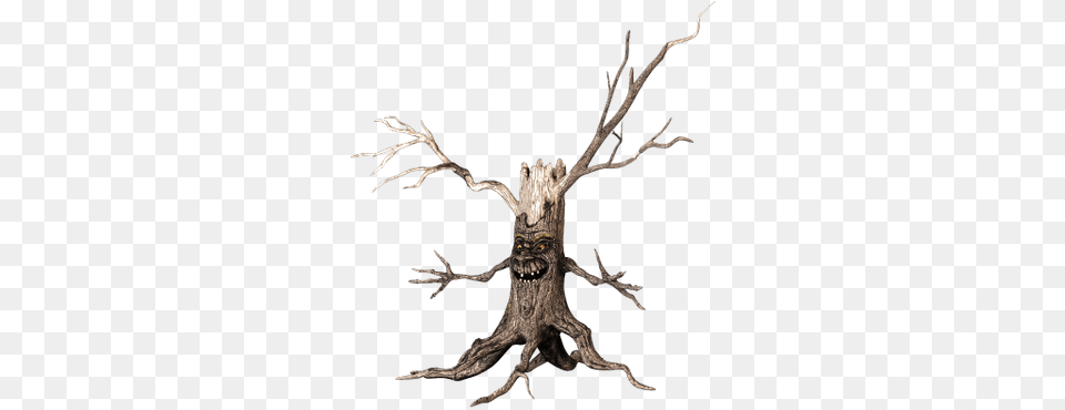 Tree With Scary Face And Arms Driftwood, Plant, Wood, Cross, Symbol Free Png