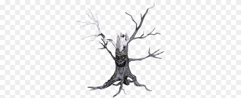 Tree With Scary Face Portable Network Graphics, Plant, Wood, Tree Stump, Art Free Png