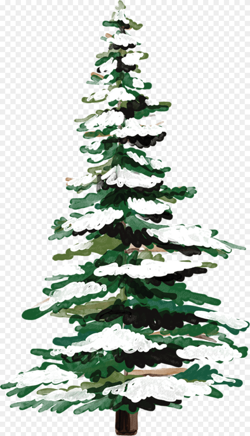 Tree With Snow Print Amp Cut File Christmas Tree, Fir, Pine, Plant, Christmas Decorations Free Transparent Png