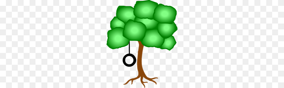 Tree With Swing Further Away Clip Art, Green, Plant, Baby, Person Free Png Download