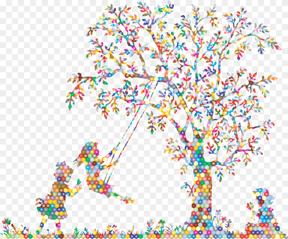 Tree With Swing Tattoo, Pattern, Baby, Person, Art Free Png