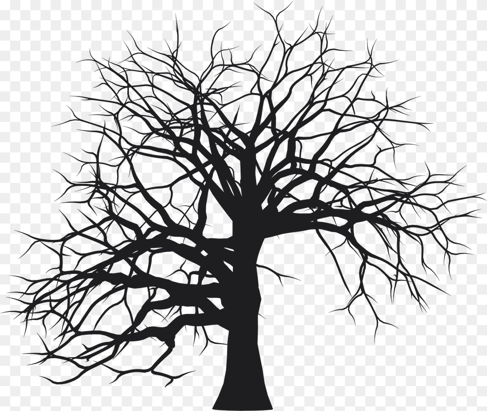 Tree Without Leaves Silhouette, Plant, Art, Drawing Png