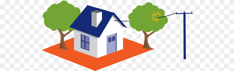 Tree Zone Diagram Colour House Electricity Clipart, Neighborhood, Outdoors, Architecture, Building Free Png