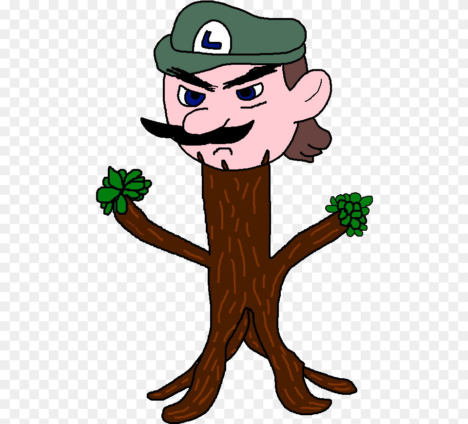 Treegee Was Just Another Normal Weegee Clone Cartoon, Plant, Tree, Person, Face Png Image