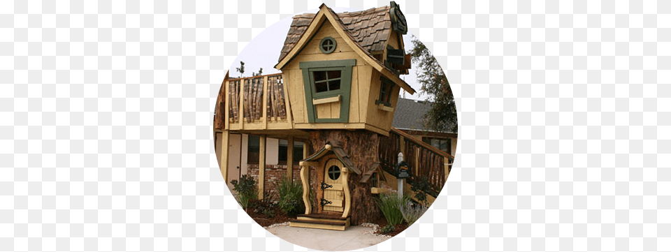 Treehouse Circle No Wood Tt Tim Burton House, Architecture, Building, Housing, Cottage Free Png Download