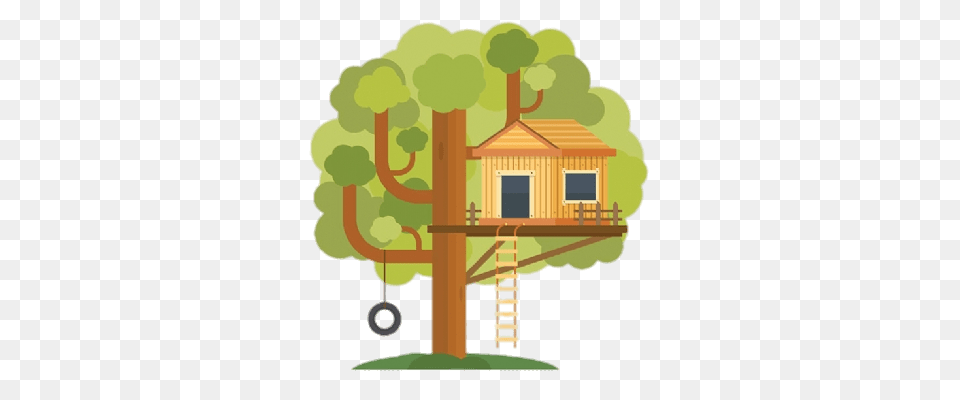 Treehouse In Large Tree, Architecture, Building, Housing, Cabin Free Transparent Png