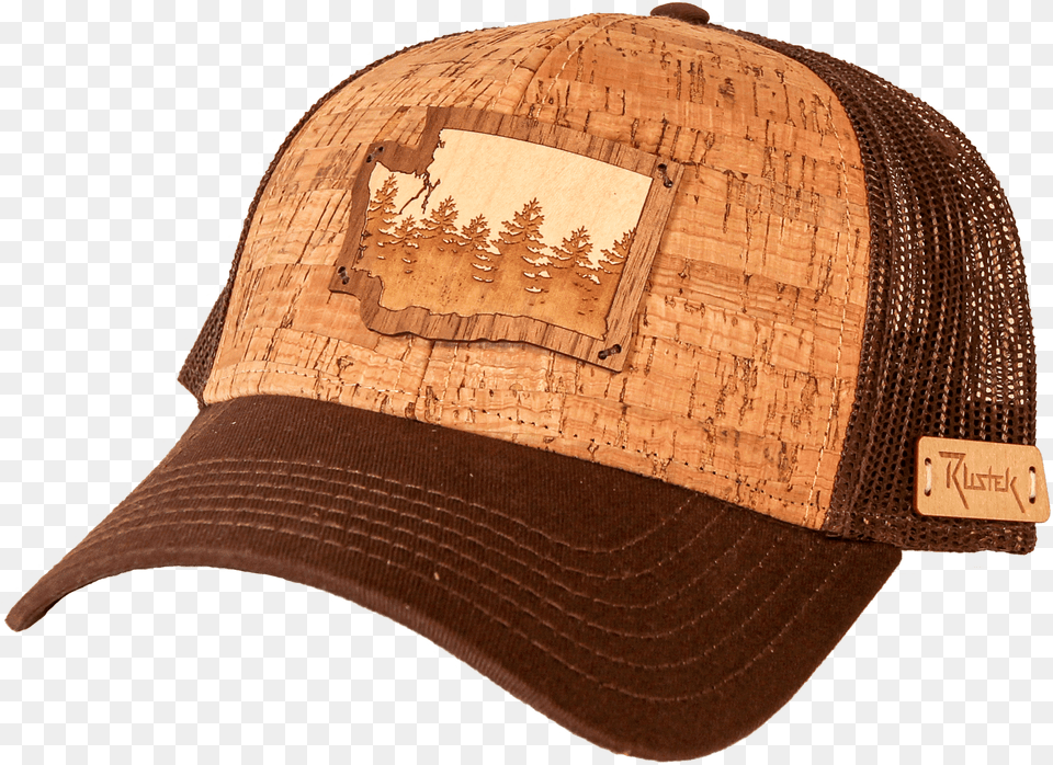 Treeline Wood Inlay Cork Trucker Cap Baseball Cap, Baseball Cap, Clothing, Hat Free Transparent Png