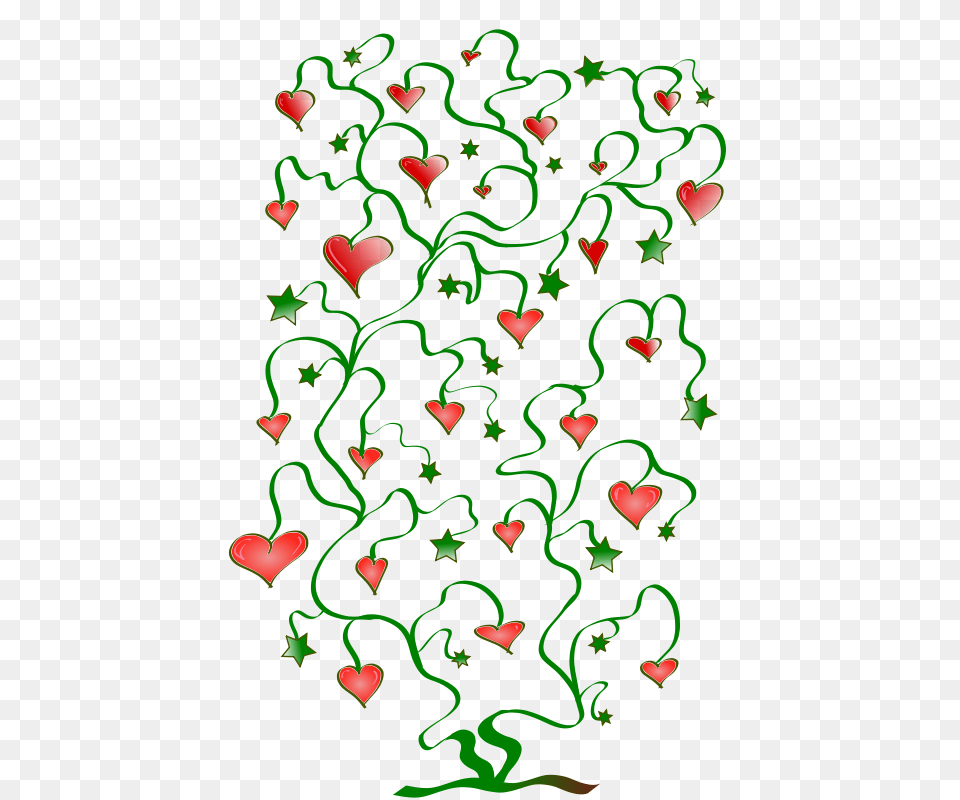 Treeofheartswithleaves, Art, Graphics, Pattern, Light Free Transparent Png