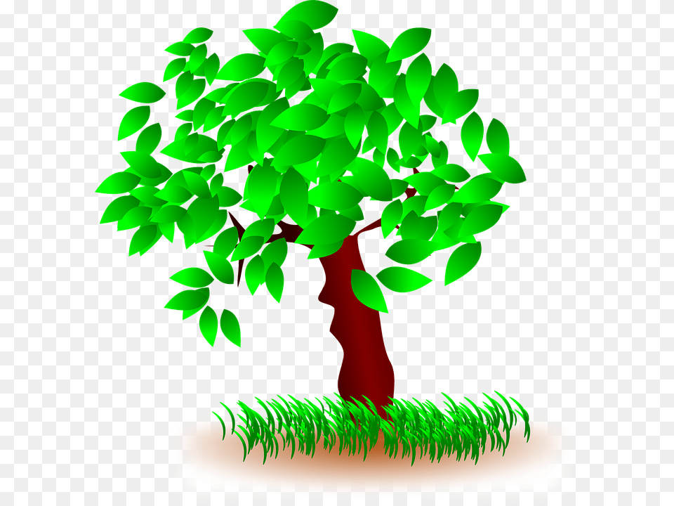 Trees And Grass Clipart, Green, Plant, Potted Plant, Tree Png Image