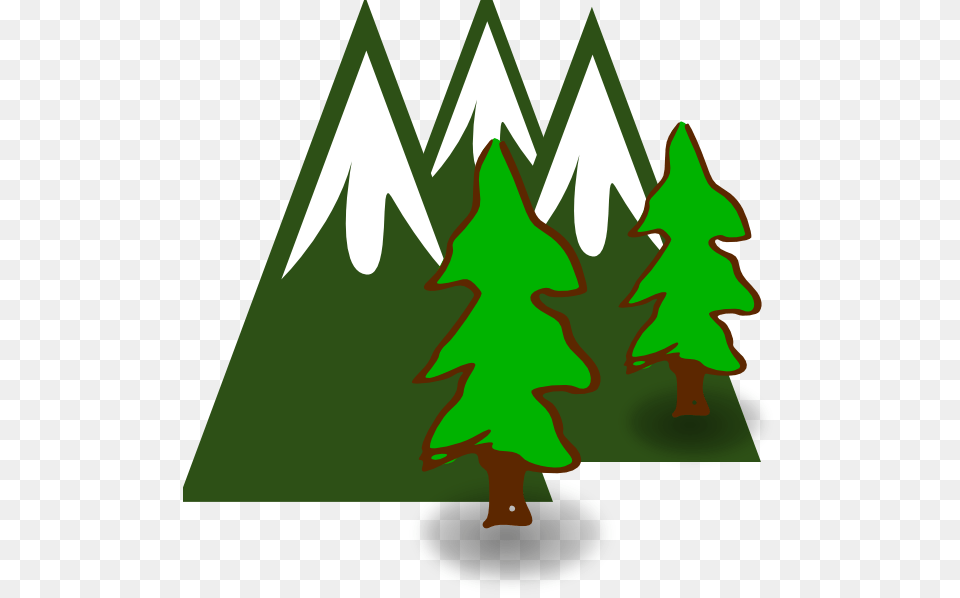 Trees And Mountains Clipart, Green, Plant, Tree, Person Png Image
