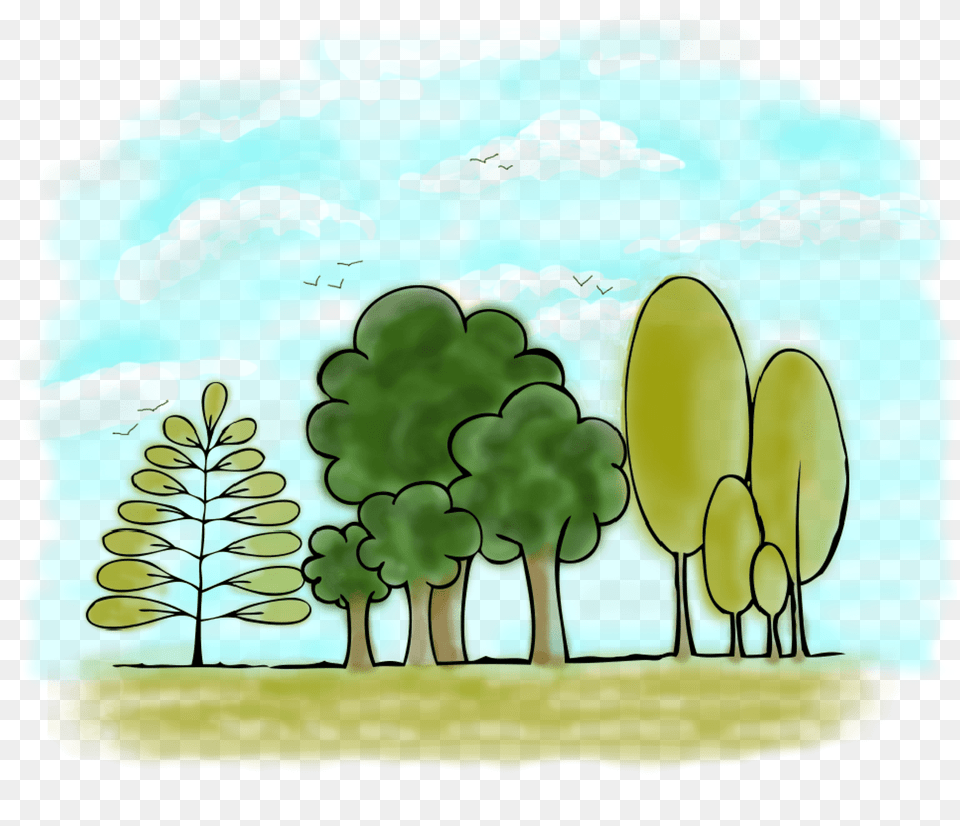 Trees Clipart, Art, Painting, Tree, Plant Free Png Download