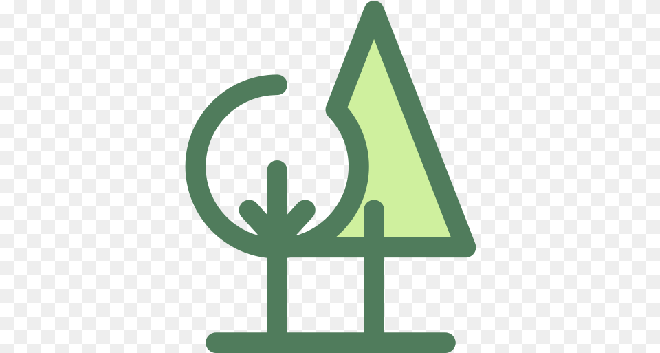 Trees Forest Icon Tree, Triangle, Sign, Symbol Free Png