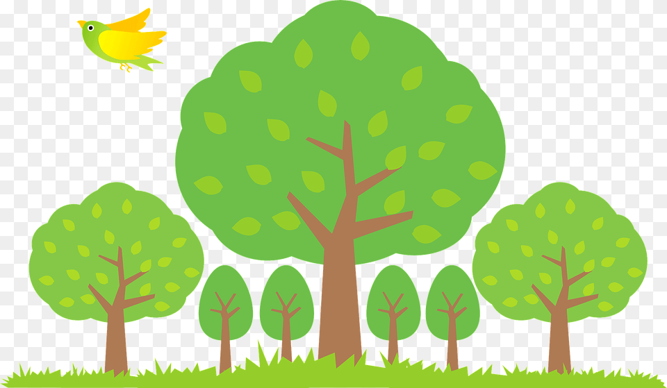 Trees In A Forest Clipart, Vegetation, Plant, Green, Leaf Free Transparent Png