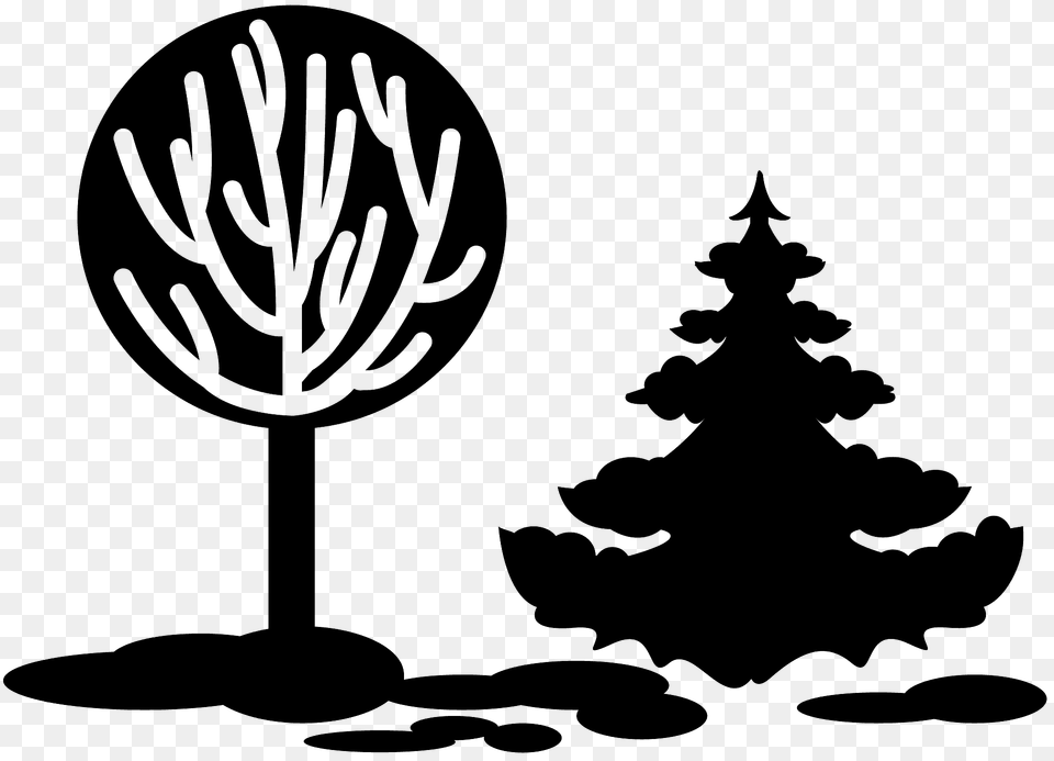 Trees In Winter Silhouette, Plant, Stencil, Tree, Fir Png