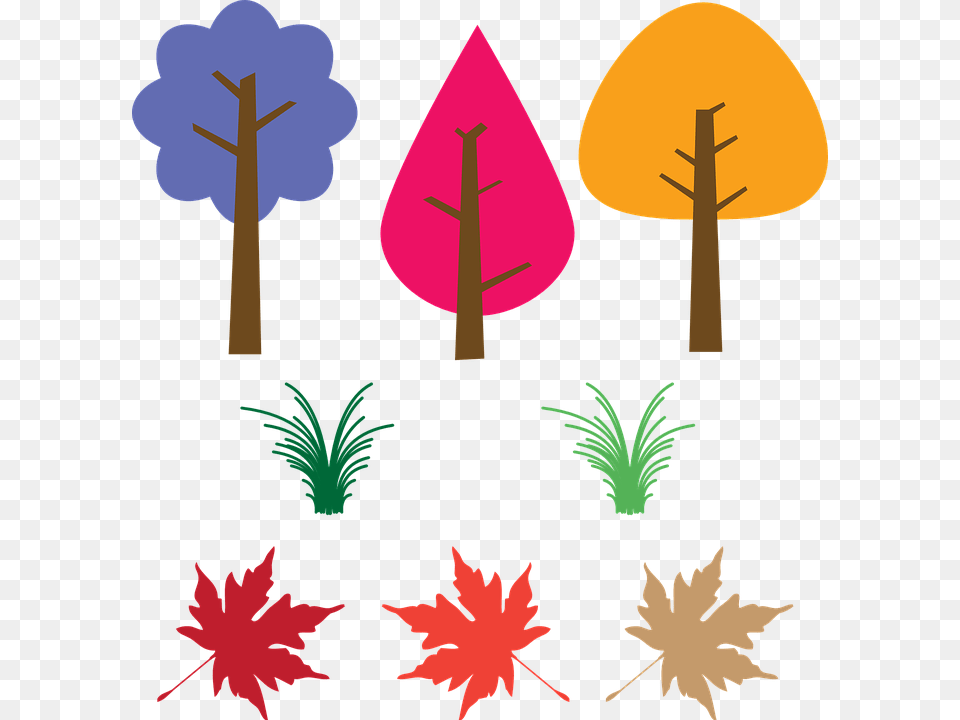 Trees Leaves Fallen Leaves Colorful Fall Leaves Clip Art, Leaf, Plant, Tree, Face Png Image