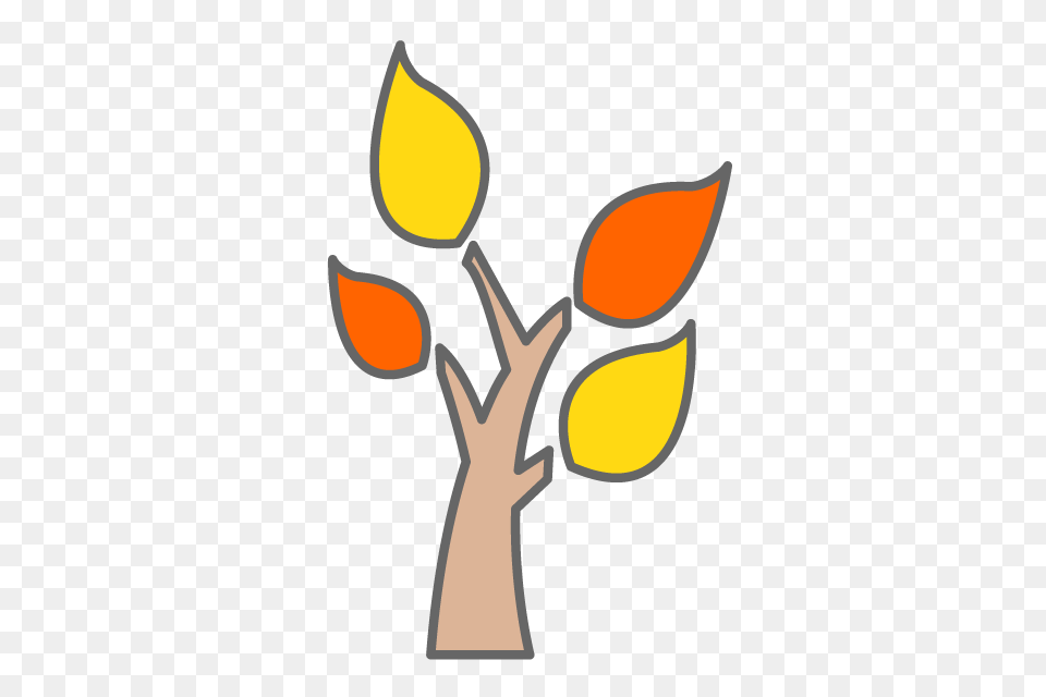 Trees Orange Yellow Nature Illustration Free Png Download
