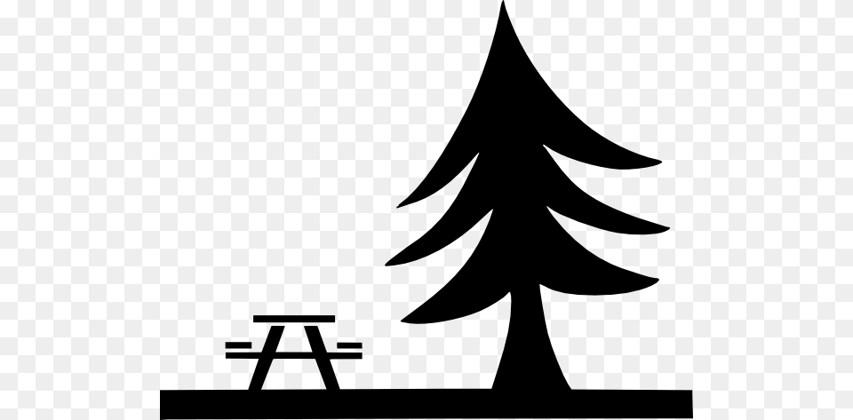 Trees Picnic Cliparts, Gray Free Png Download