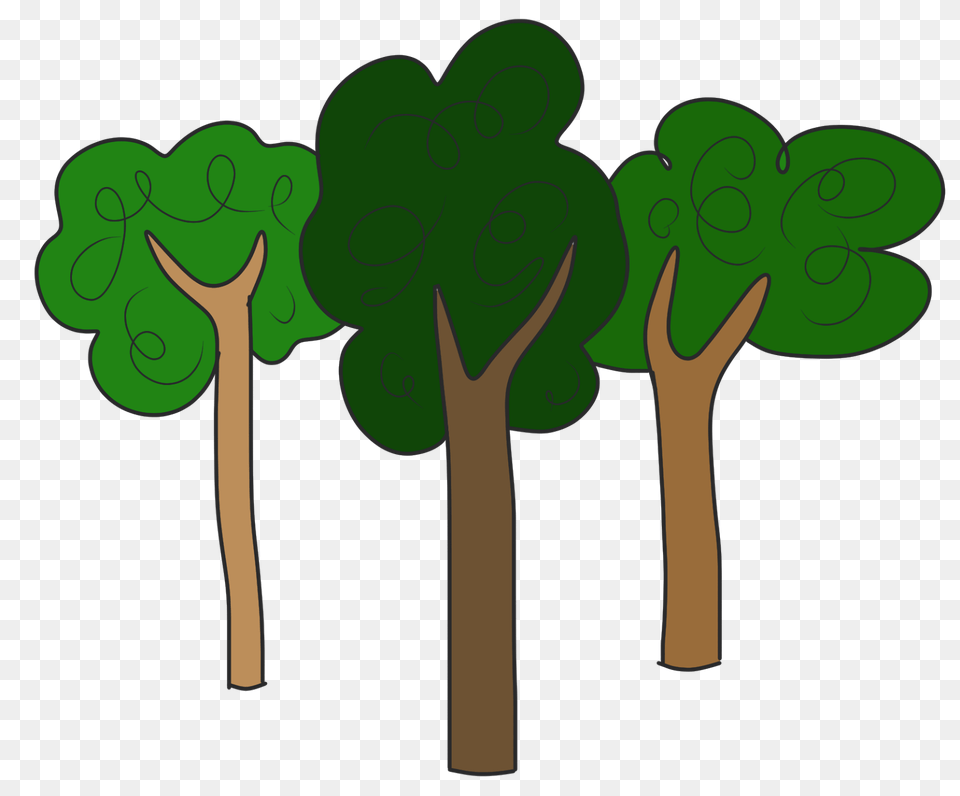 Trees Tree Clipart Images Three Trees Clipart, Green, Plant, Potted Plant, Art Png