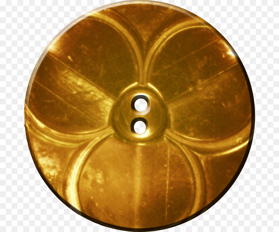 Trefoil Button Gold Gold Buttons Background, Disk Free Png Download