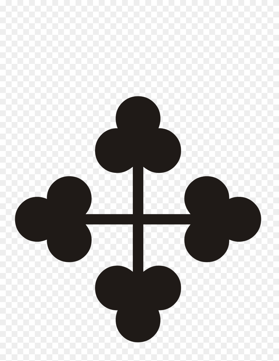 Trefoil Rhomb Black Clipart, Cross, Symbol Png Image