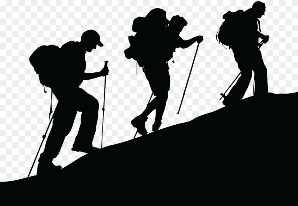 Trekking Clipart, Slope, Silhouette, Adult, Person Free Png Download