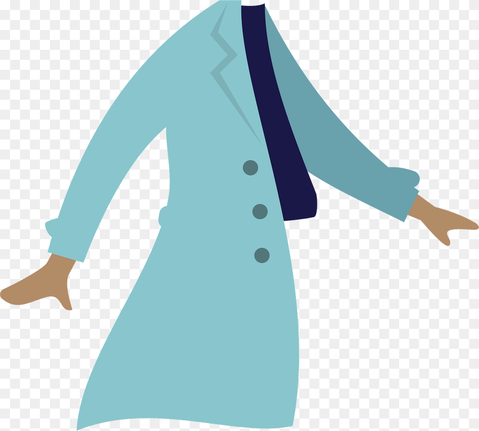 Trench Coat Clipart, Clothing, Lab Coat, Long Sleeve, Sleeve Png Image